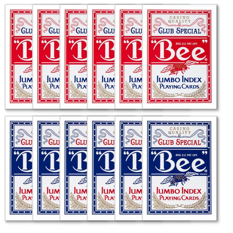 12 Bee Jumbo Index - Red & Blue