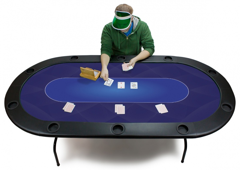 Blue Sublimation Poker Table Felt