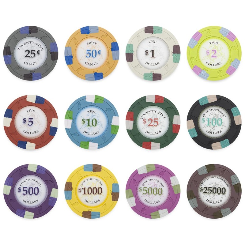 Claysmith Poker Knights 13.5 Gram Poker Chips Sample Pack - 12 Chips