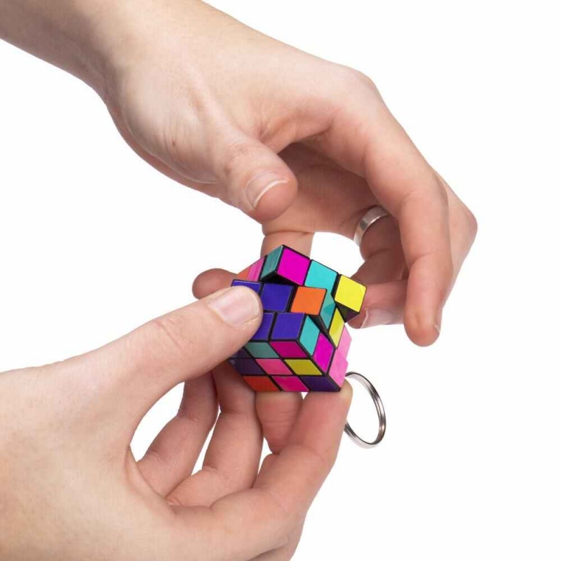 Mini Puzzle Cube Keychains, 12Pack