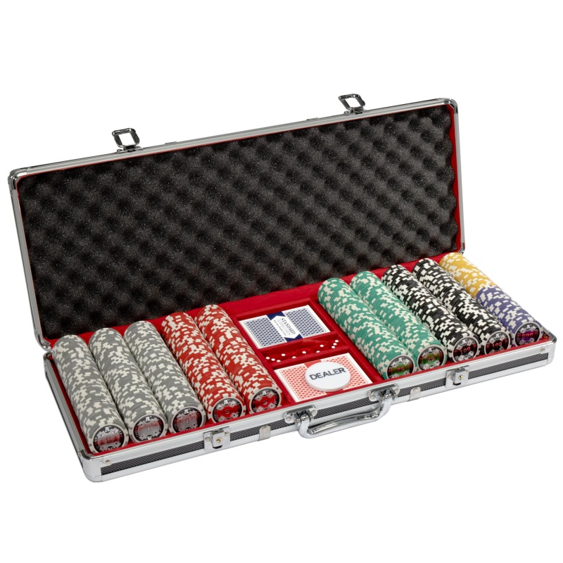 500 Ct - Pre-Packaged - Ace Casino 14 Gram - Black Aluminum
