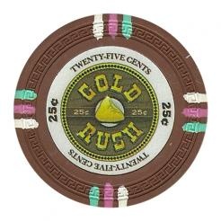 Gold Rush 13.5-Gram Poker Chips (25-Pack) - Clay Composite
