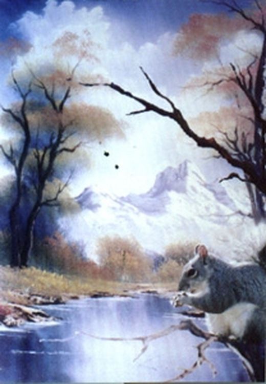 Bob Ross Peapod The Squirrel Wildlife Painting Project