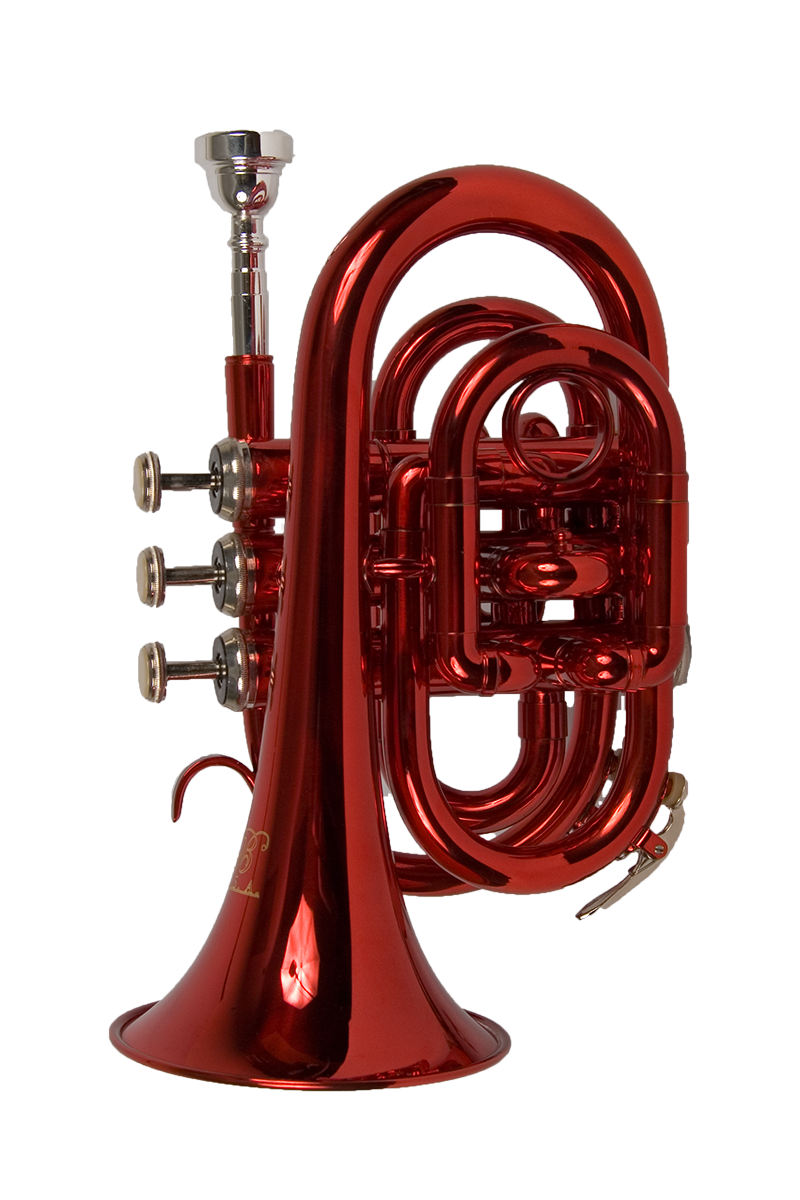 B - U.S.A. Pocket Trumpet Red