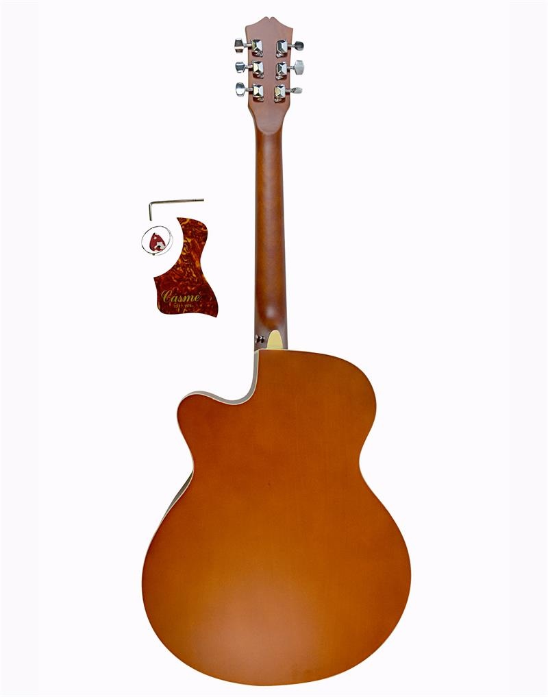 Promo Grand Concert Cutaway Acoustic Guitar Natural W/Black Head Stock