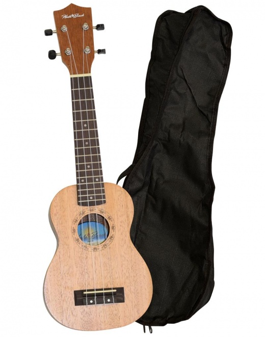 Hula Beach Ukulele Deluxe Natural Mahogany Soprano Ukulele