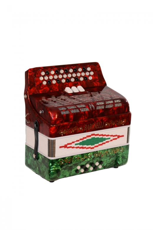 Baronelli 34 Button Accordion 12 Bass 3 Switches