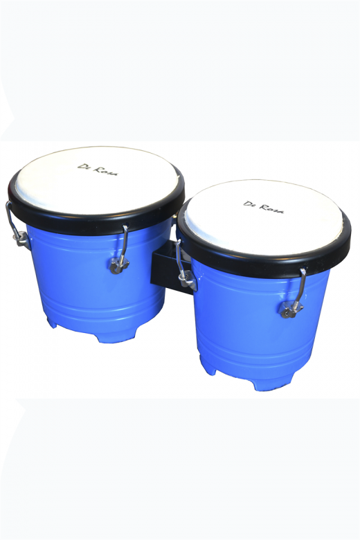 De Rosa 5" Kid's Junior Lap Bongo Blue Drum Set