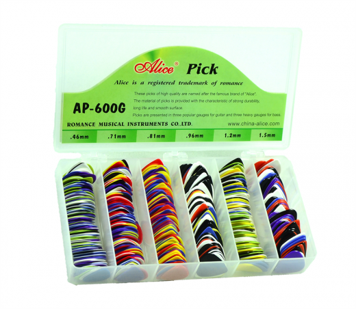 Alice Assorted Guitar Picks-600 Pack
