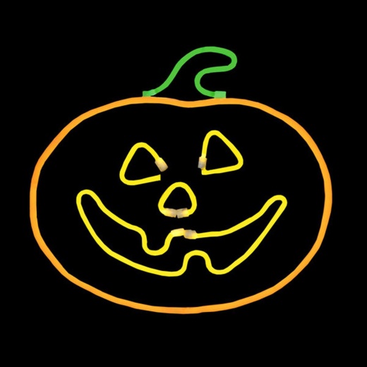 Led Neon Rope Light Halloween Jack-O'-Lantern Pumpkin Motif - 12.5 Inch
