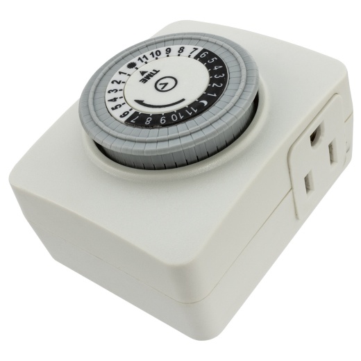 Indoor 24 Hour Plug In Mechanical Timer Outlet