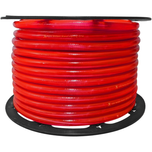 Red Incandescent Rope Light - 120 Volt - 1/2 Inch - 150 Feet
