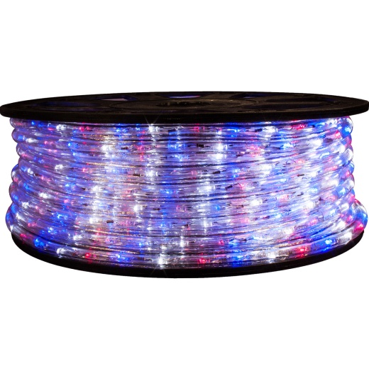 Red White And Blue Patriotic Led Rope Light - 120 Volt - 148 Feet