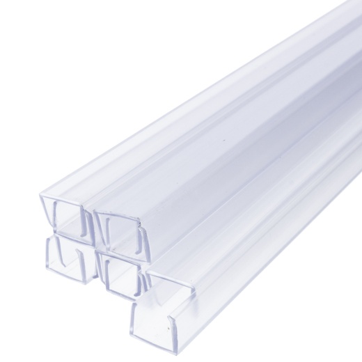 24 Inch Led Strip Light Mounting Track - Clear PVC Channel (10 Pack) - 120 Volt