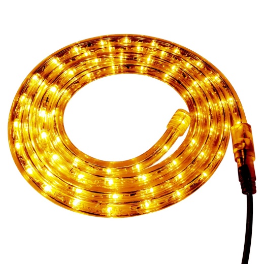 Yellow LED Rope Light - 120 Volt Custom Cut