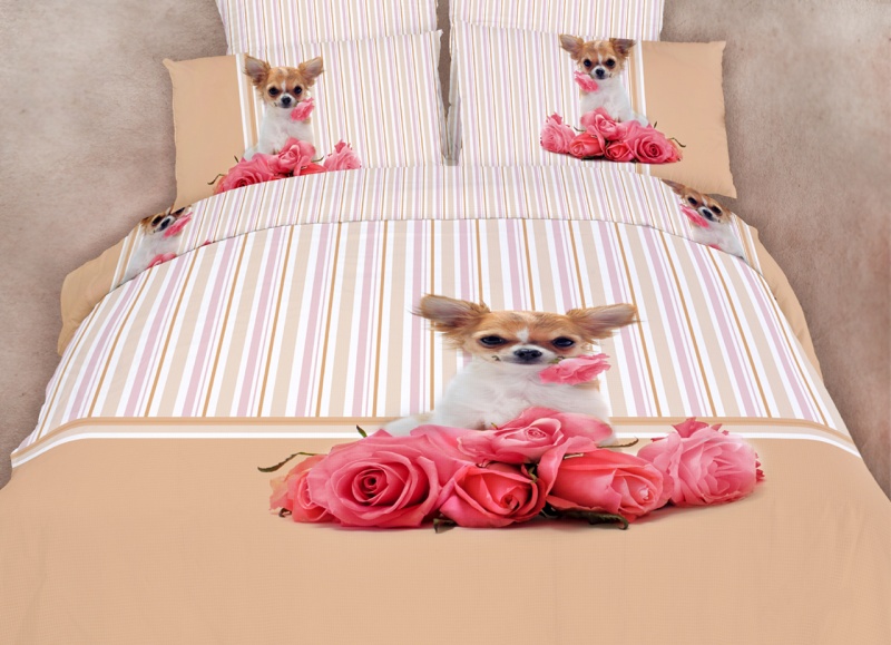 Twin Size 100% Cotton 4 Piece Animal Print Bedding Duvet Cover Sheet Set