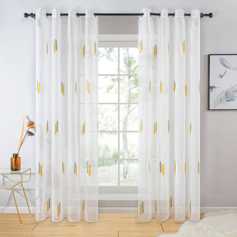 White Sheer Curtain Panel - Dolce Mela - Cologne