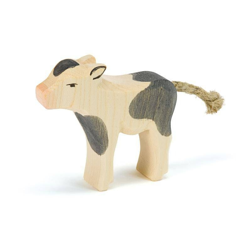 Ostheimer Black & White Calf - A Delightful Handcrafted Wooden Toy