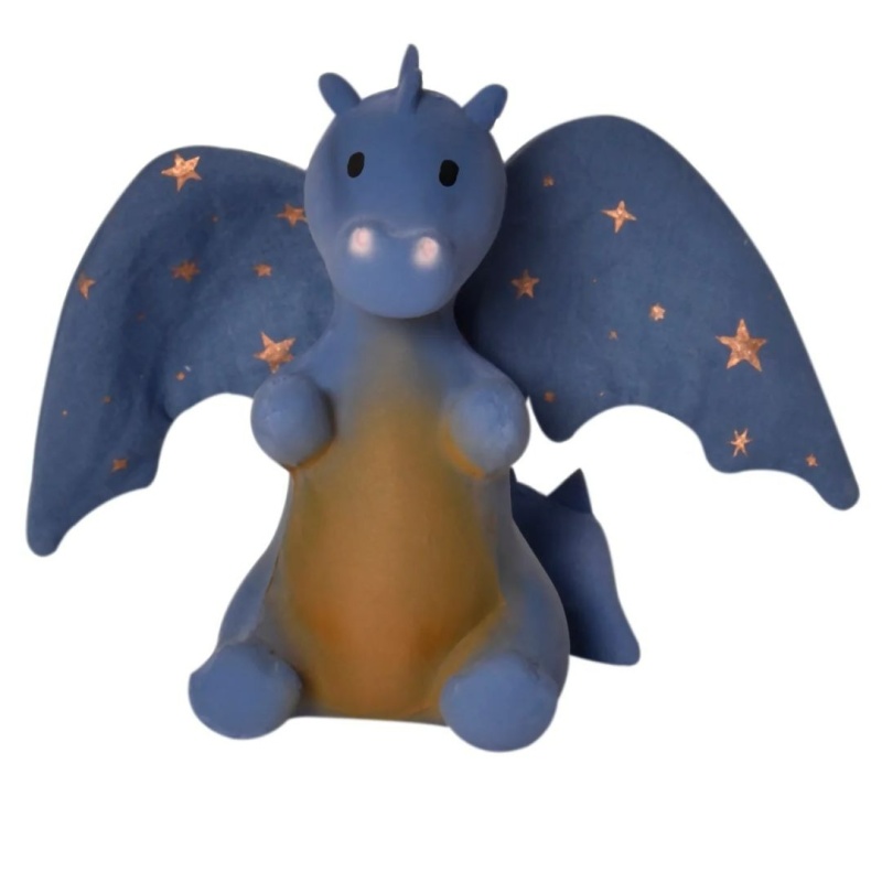 Baby Midnight Dragon Rattle And Teether - Natural Rubber Teething Toy