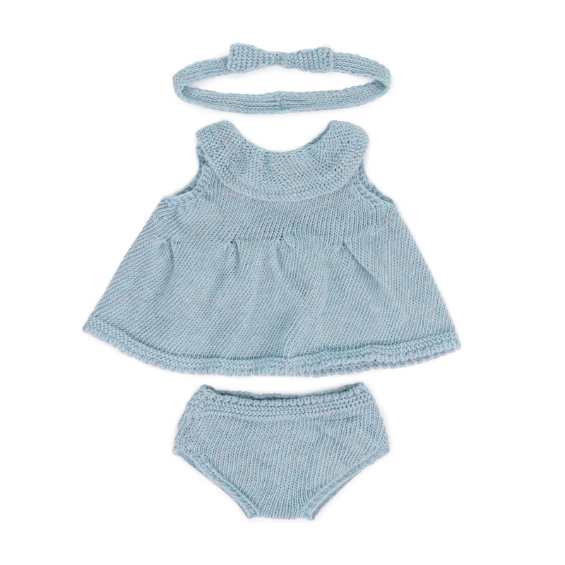 Knit Doll Outfit - 15" Dress & Headband