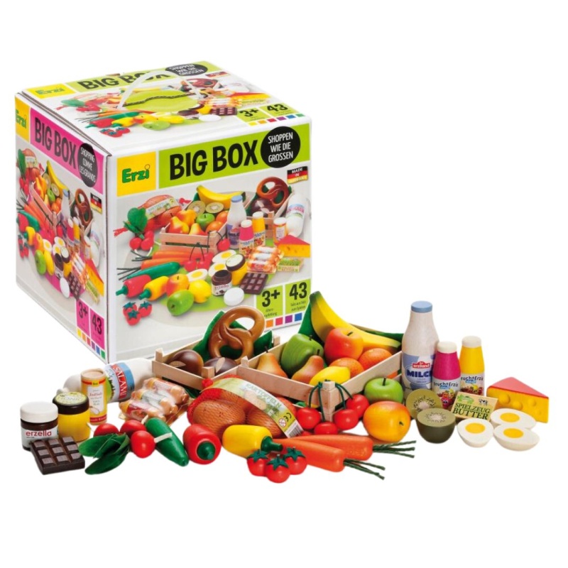 Big Box of Wooden Play Food