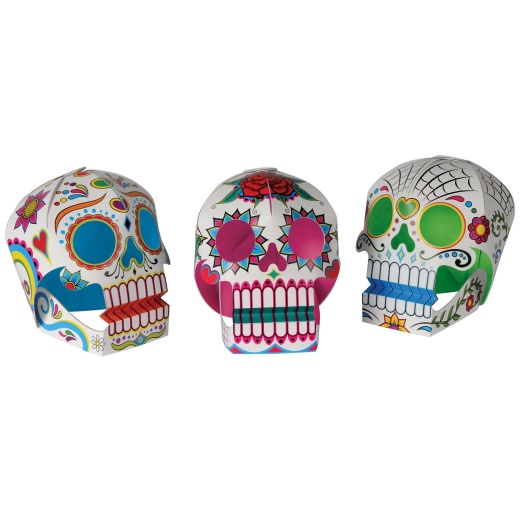 3-D Dod Sugar Skull Centerpieces