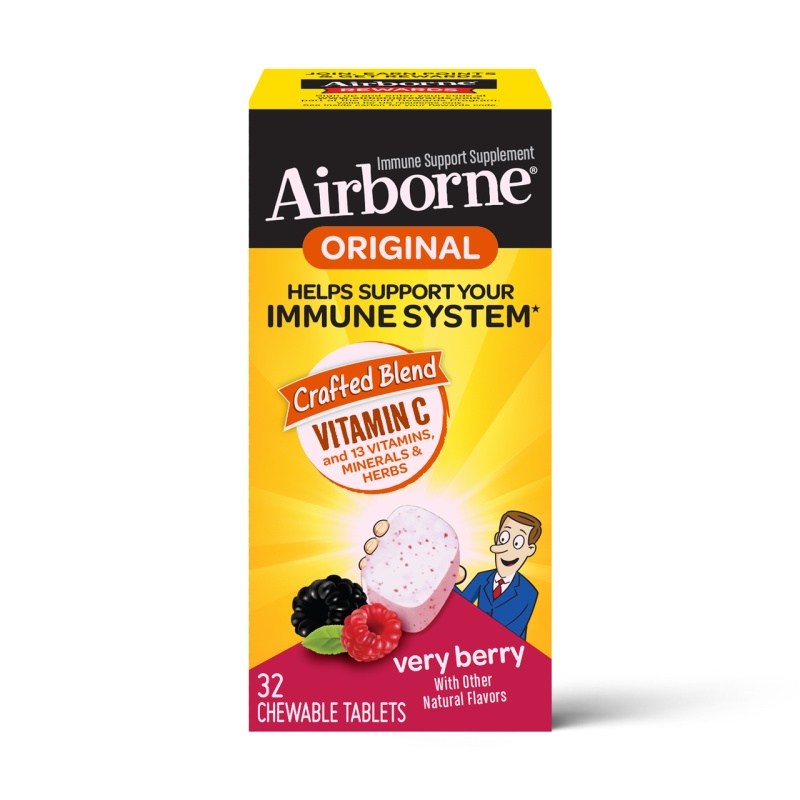 Airborne Chewable Tablets With Vitamin C Berry (1X32 Tablets)