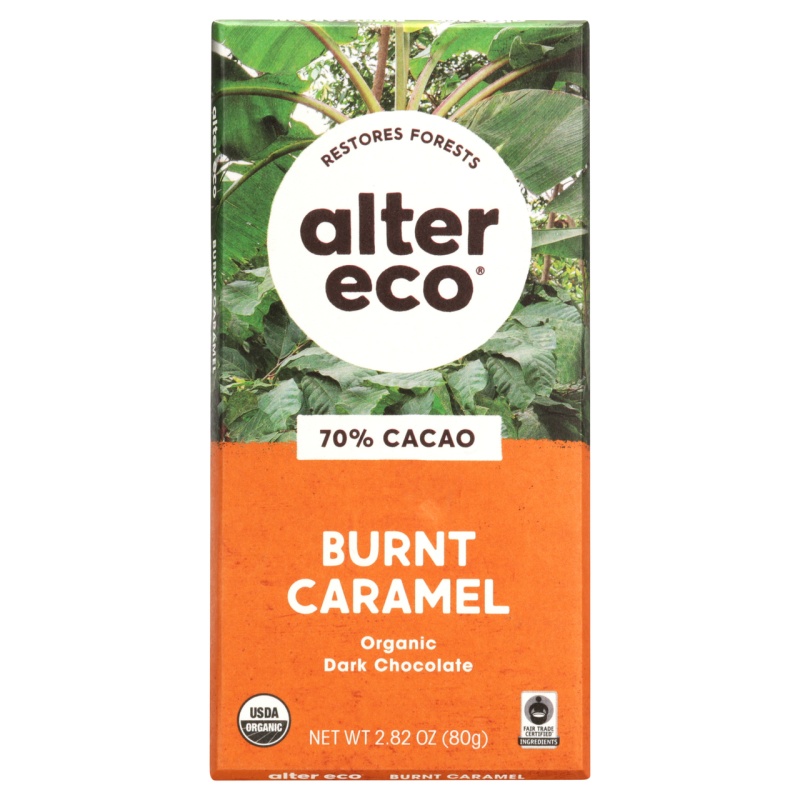 Alter Eco Dark Salted Burnt Caramel Organic Chocolate (12X2.82 Oz)
