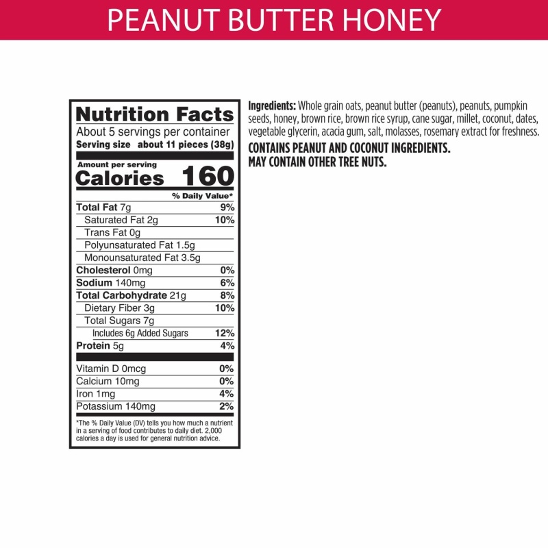 Bear Naked Granola Bites Peanut Butter And Honey (6X7.2 Oz)