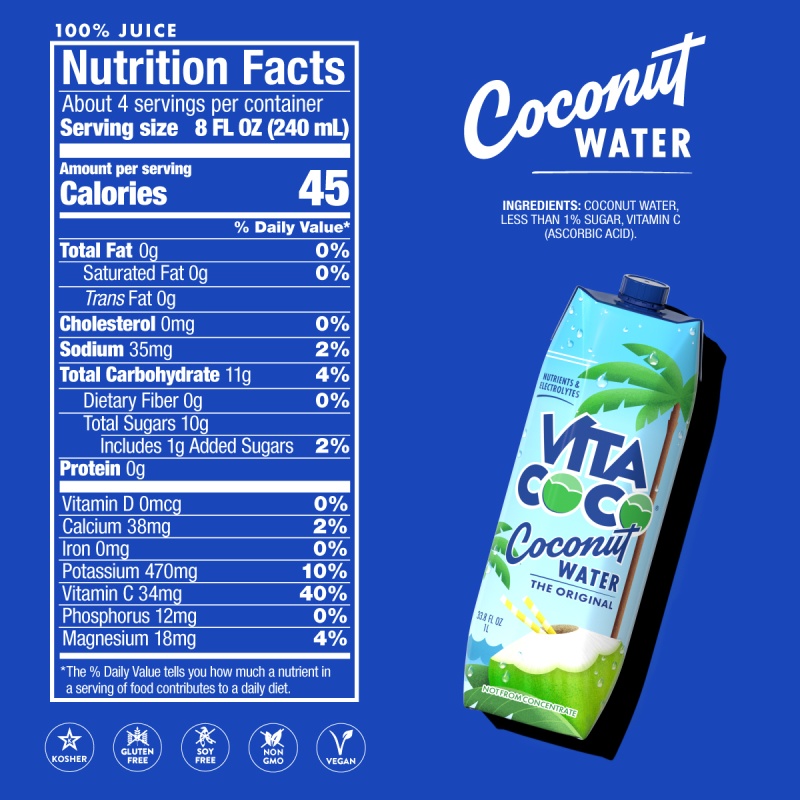 Vita Coco Pure Coconut Water (12X33.8Oz )