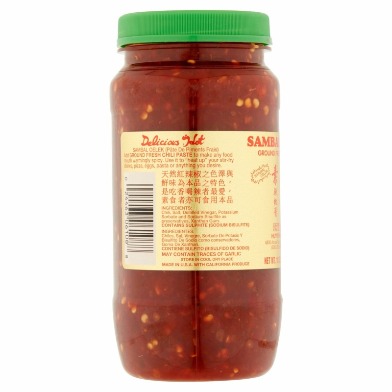 Huey Fong Sambal Oelek Ground Fresh Chili Paste (24X8oz)