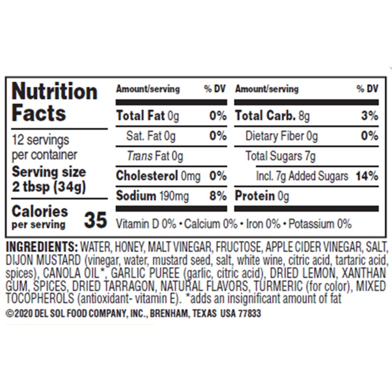 Brianna's Lemon Tarragon Dressing (6X12oz)