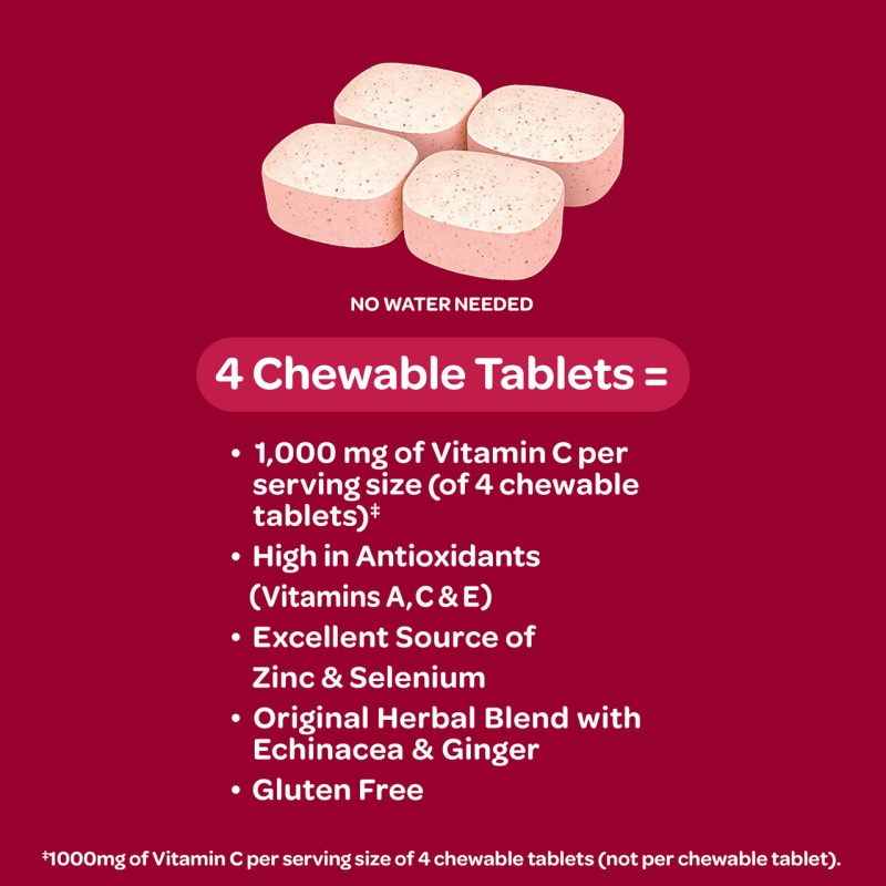 Airborne Chewable Tablets With Vitamin C Berry (1X64 Tablets)