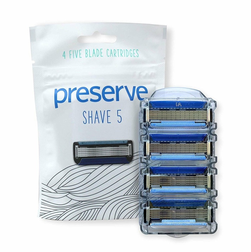 Preserve Replacement Cartridges For Preserve Shave Five Recycled Razor