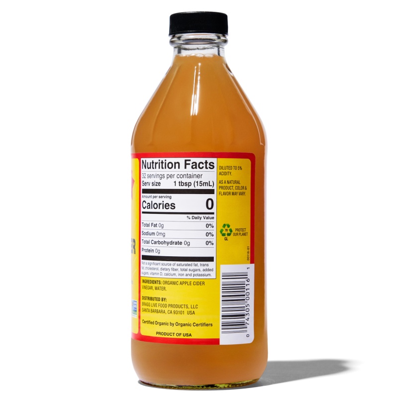 Bragg Liquid Aminos Org Raw Unsweetened Apple Cider Vinegar (12X16 Oz)