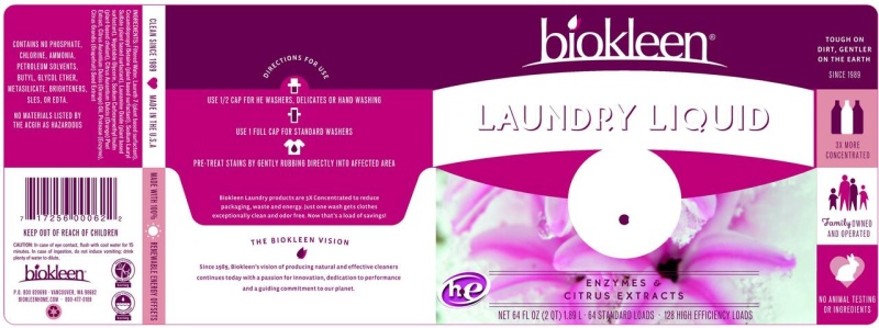 Biokleen Energy Saver Liquid Laundry (1X64oz)