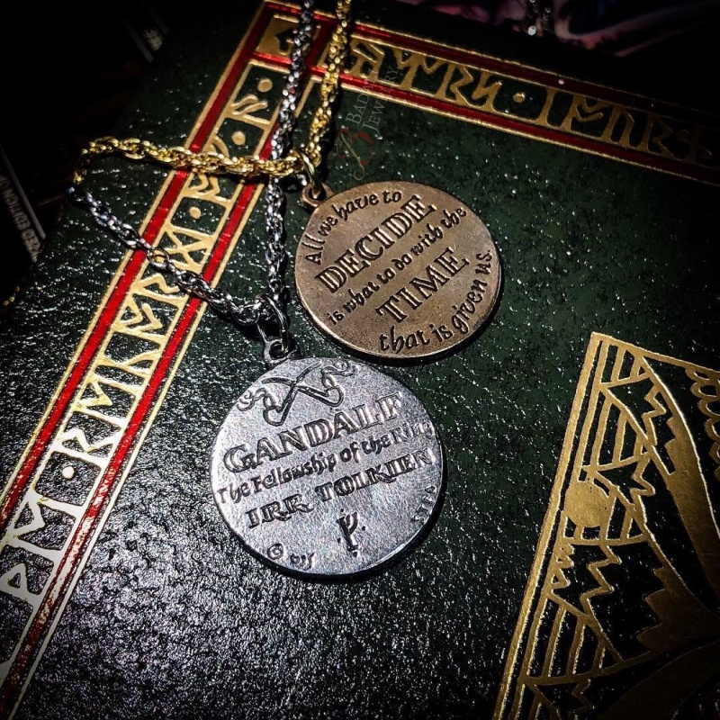 Wisdom Of Gandalf™ Pendant - Bronze - 24" Stainless Steel Rope Chain