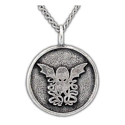 Gold Round Cthulhu Necklace