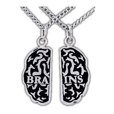 Brains Friendship Necklaces - Silver