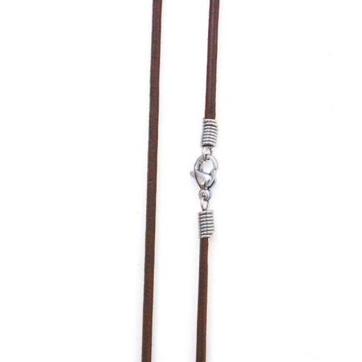 24" Brown Leather Cord