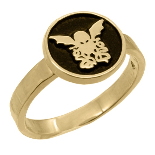 Gold Cthulhu Signet Ring