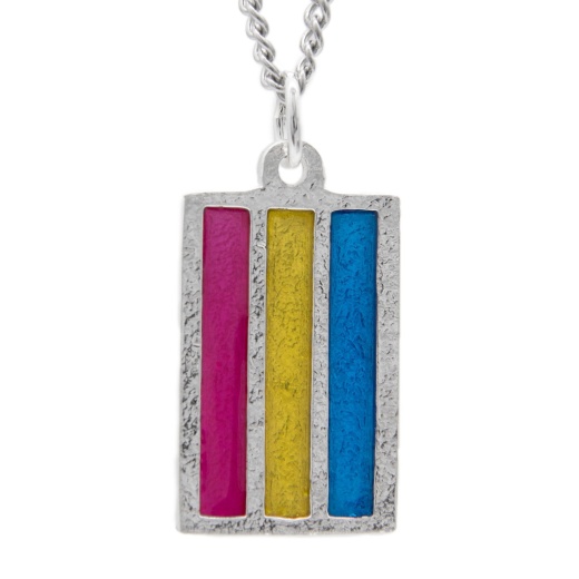 Badali Jewelry Pansexual Pride Flag Necklace