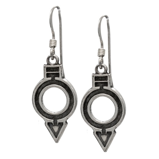 Red Society Earrings - Sterling Silver Jewelry by Badalijewelry