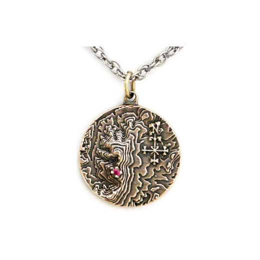 Castle Dracula Pendant - Solid Bronze or Brass