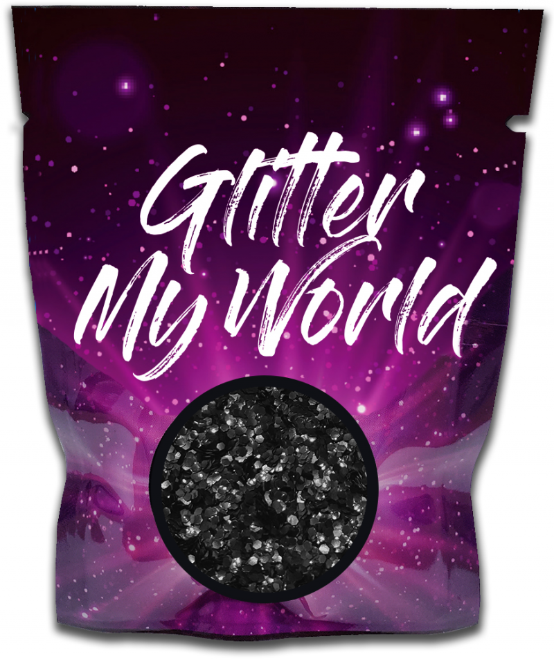 Darker Than Black :Chunky Biodegradable Pearlized Glitter (Sample Bag)