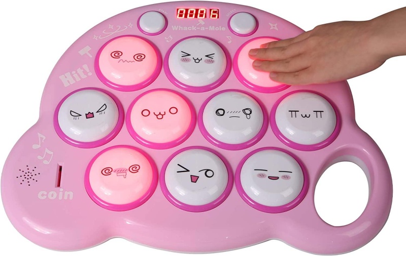 Kids Hands Whack A Mole Game Toddlers Educational Interactive Toys For Ages 3+, Pink