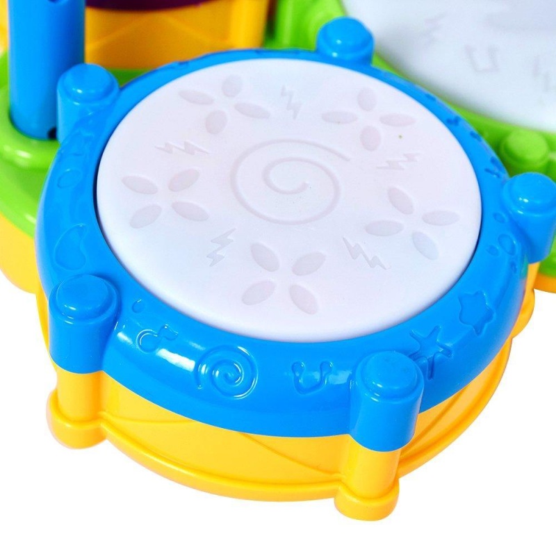 Musical Instrument Hand Drum Toy With Flash Lights For Kids Early Learning