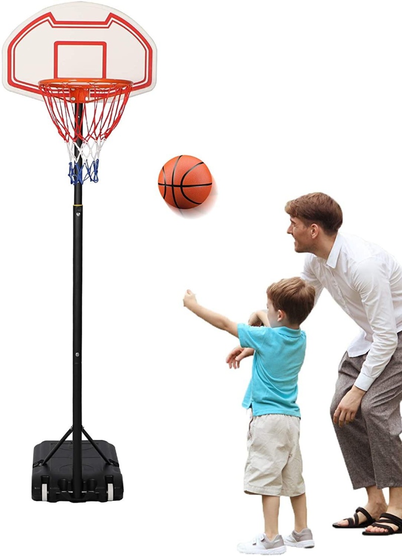 Portable Basketball Hoop Kids Indoor Outdoor Sport Basketball Goal Height Adjustable