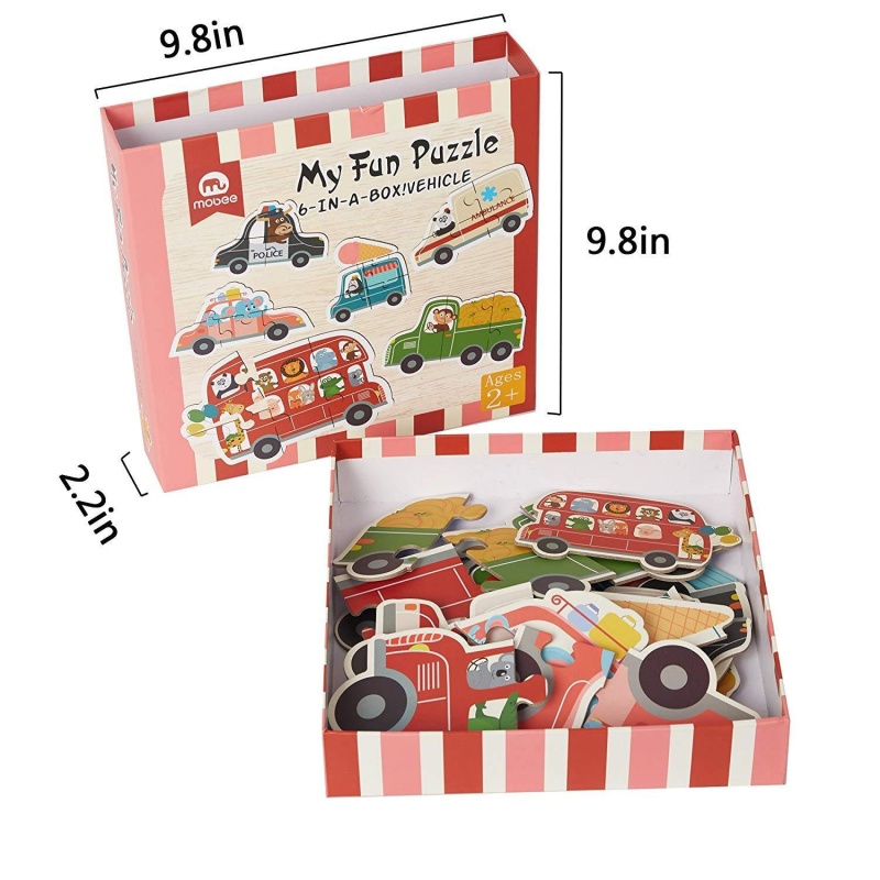 6-In-1 Educational Jigsaw Puzzles With Reference Sample
