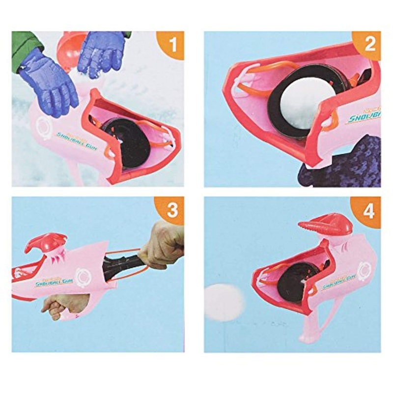 Shoots Snowball Winter Fight Toy Pink